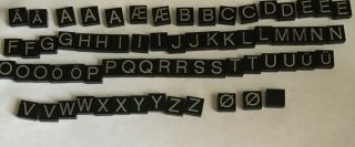 Rare Lego Alphabet Abc Name Letter Pack Spell Tiles Set Retired Black Silver