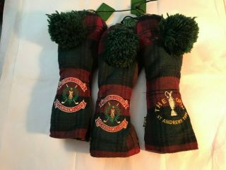 Rare Vintage St.  Andrews Old Course Golf Headcovers 1995 Open