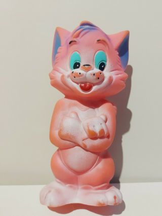 Rare Vintage Rubber Toy Squeak Tom & Jerry Hanna Barbera Mgm Metro Golden 1960s