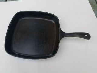 Rare Vintage Griswold Square Cast Iron Skillet Pan Cookware No.  55b Circle Logo