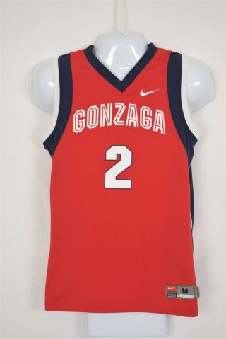 Vintage Nike Gonzaga Bulldogs Basketball 2 Rare Red Jersey Size M 2000s Zags
