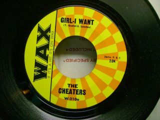 Rare Mint/m - Garage Surf 45 The Cheaters Girl I Want /take It Easy Wax