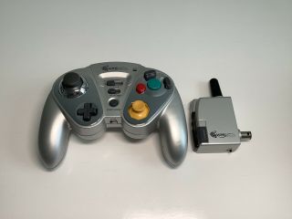 Nintendo Gamecube Pelican G3 Silver Wireless Controller With Receiver Rare