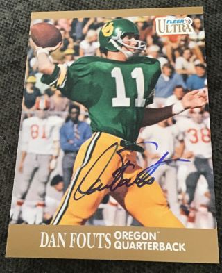 Dan Fouts 2013 Fleer Retro Ultra On Card Auto Ssp Rare.  Only One On Ebay