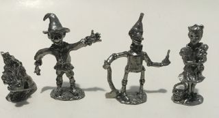 4 Vtg.  Wizard Of Oz Pewter Figurines,  Wanda Scruby Rare Htf