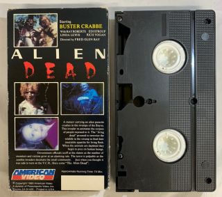 The Alien Dead VHS Horror Buster Crabbe RARE cover American video release 1989 3
