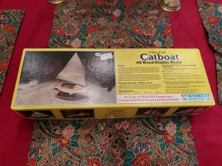 The Cape Cod Catboat All Wood Display Model Kit 973 Midwest Products Co Rare