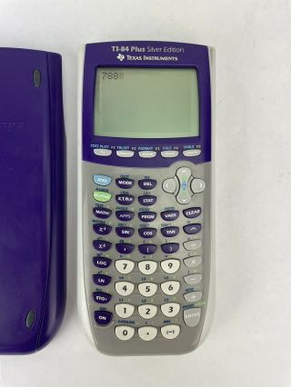 Texas Instruments TI - 84 Plus Silver Edition Graphing Calculator Purple Rare 2