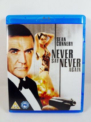 Never Say Never Again (blu - Ray) Sean Connery 007 James Bond Rare