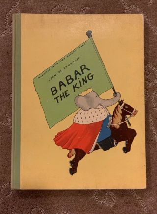 Babar The King Jean De Brunhoff 1935 Rare First American Edition