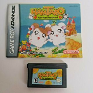 Hamtaro: Ham - Ham Heartbreak Nintendo Game Boy Advance,  2003 Authentic Rare
