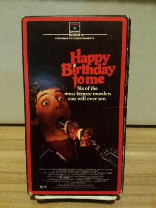 Happy Birthday To Me (vhs,  1983) 1980 Horror Enclosed Case Rare