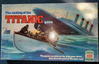 Rare 1976 The Sinking Of The Titanic Board Game By Ideal Toy Corp Near Complete
