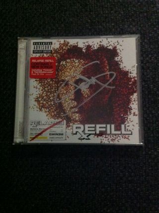 Eminem Refill Hand Signed Cd - Rare - Autographed