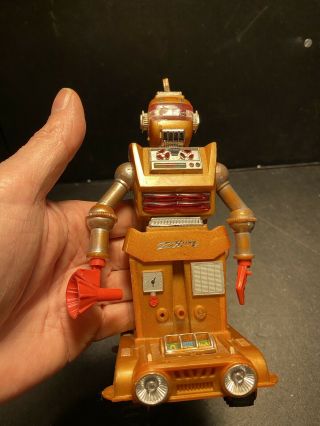 Vintage Space Toy Zeroids Zobor Robot 1968 Ideal Toys Rare Has Rubber Tracks