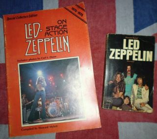 Led Zeppelin 2 X Books Special Collectors On Stage Action Howard Mylett Rare