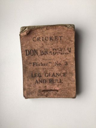 1930s Don Bradman Flicker Book No.  3.  “leg Glance” & “pull”.  A Rare Cricket Piece