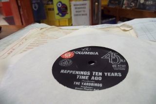 Rare Oz Promo Stickered Issue Yardbirds Happening 10 Years Time Ago 45