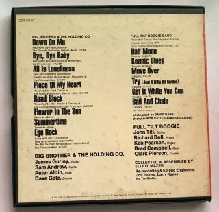 RARE Janis Joplin In Concert Double Album Reel Tape Guaranteed 3 - 3/4ips 3