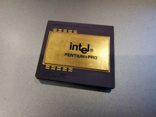 Rare Intel Pentium Pro Sy047 166mhz Vintage Gold Top Server Cpu Please Read