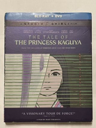 The Tale Of The Princess Kaguya Rare Slipcover Blu - Ray,  Dvd 3 - Disc Set