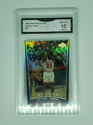 Michael Jordan 1998 Upper Deck Encore 94 Graded 10 Rare Foil Refractoctor Card