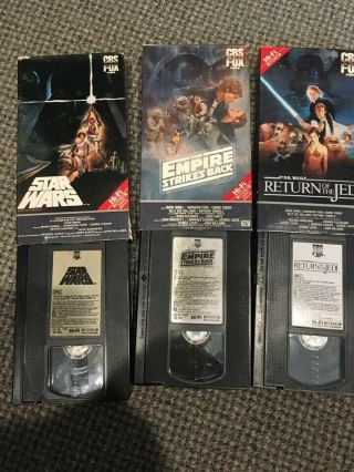 Star Wars VHS Trilogy 1977,  1980,  1983 EUC Original/3 RARE GREAT VIDEOTAPES 3