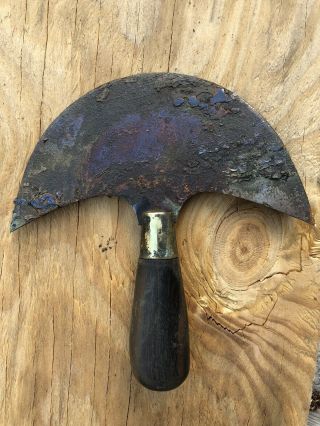 6.  5” Rare Vintage Vergez Blanchard Leather Rosewood Handle Head Knife