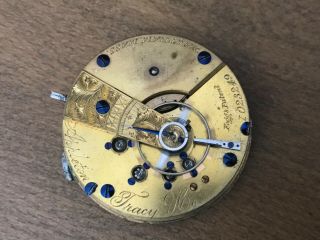 Rare Waltham Appleton Tracy & Co 1857 18s 15j Foggs Hc Pocket Watch Movement Run