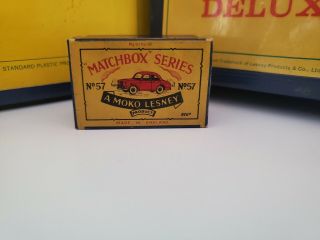 Vintage Matchbox Moko Lesney 57a Wolseley 1500 Rare Type B3 Empty Box