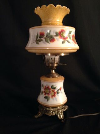 Vintage Rare Hand Painted 3 Way Quoizel Table Lamp 22 " H