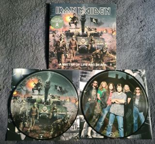 Iron Maiden A Matter Of Life And Death 2006 Oop 2lp Picture Disc Rare