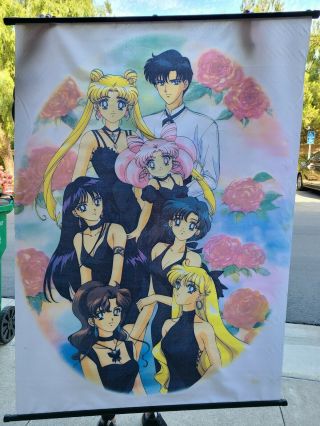 Rare Vintage Sailor Moon Wall Scroll Print Poster From The 90s - Large