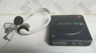 Rare Sony Cd Walkman Discman D2 With Heaphones Made In Japan