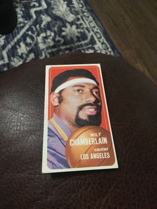 1970 - 71 Topps Basketball Wilt Chamberlain 50 Rare Hot L.  A.  Lakers Legend