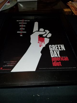 Green Day American Idiot Rare Promo Poster Ad Framed