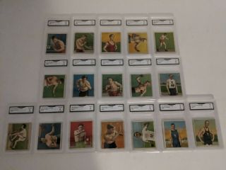 (17) Rare 1910 T218 Mecca Cigarettes Boxing Cards,  All Gma Graded