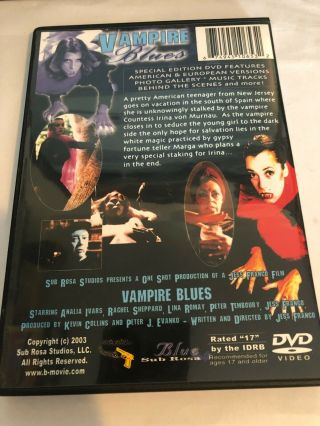 Vampire Blues Jess Franco DVD Sub Rosa Studios RARE OOP LIKE Horror 2