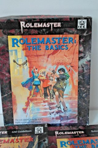 Rolemaster The Basics Box Set.  Fantasy Role - Playing Game.  Very Rare Vintage 80s