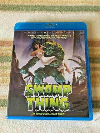 Swamp Thing Blu - Ray,  Dvd (scream Factory) 1982 Wes Craven Monster Horror Rare