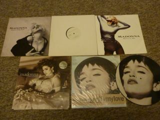 Joblot X5 Rare Madonna Uk Vinyl Lp,  Picture Disc,  Like A Virgin,  80s Pop,  Justify