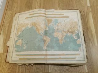 The Times Survey Atlas Of The World 1922 Hardback Book Rare