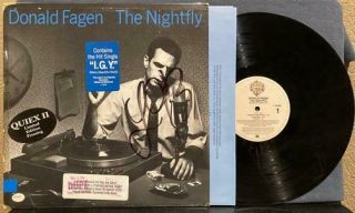 Donald Fagen The Nightfly Rare Quiex Promo Hype Sticker Masterdisk Rl Steely Dan