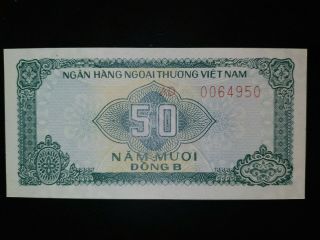 North Vietnam,  P - Fx2,  50 Dong B,  Unc,  Rare