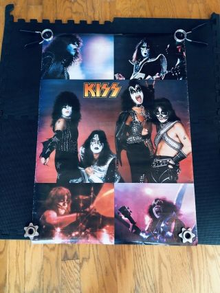 Kiss Love Gun Era Poster Gene,  Ace,  Peter,  Paul Lg Aucoin 28 X 40 (rare) 1977