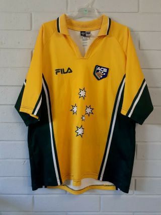 Rare Australia One Day 2001 - 03 Cricket Jersey Fila Size Mens L