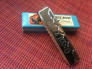 Vintage Rare Pre War Hohner Jazz Band Harmonica Made In Germany Key Of C
