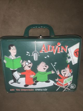 Very Rare Vintage 1963 Alvin And The Chipmunks Vinyl Lunchbox Only King Seeley