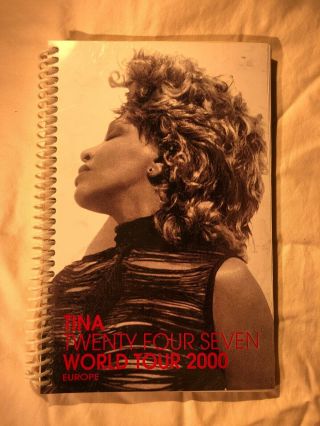 Tina Turner Twenty Four Seven World Tour 2000 Europe Travel Itinerary Book Rare