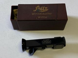Leitz Winkelsucher Wintu Right Angled Viewfinder Leica Black Paint Rare